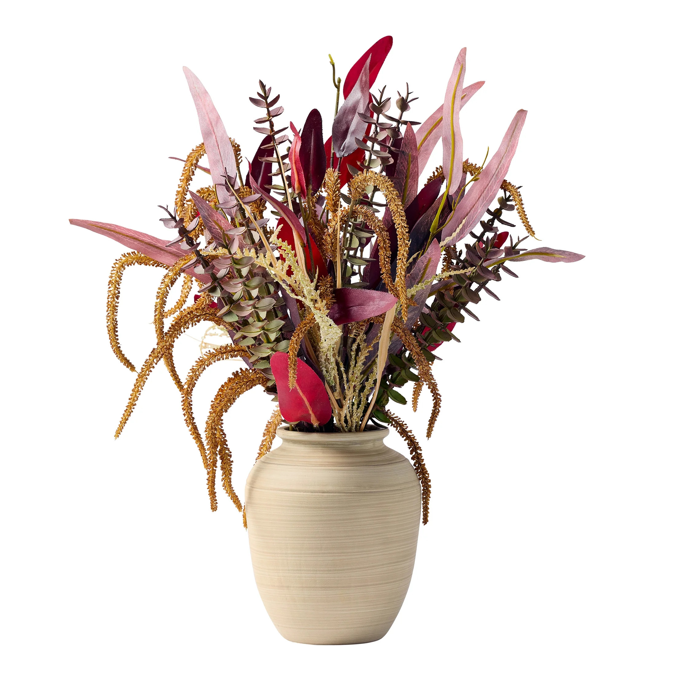 Better Homes and Gardens 17.25"H Artificial Fall Mix in 5.88"H Ceramic Vase Made for Tabletops - ... | Walmart (US)