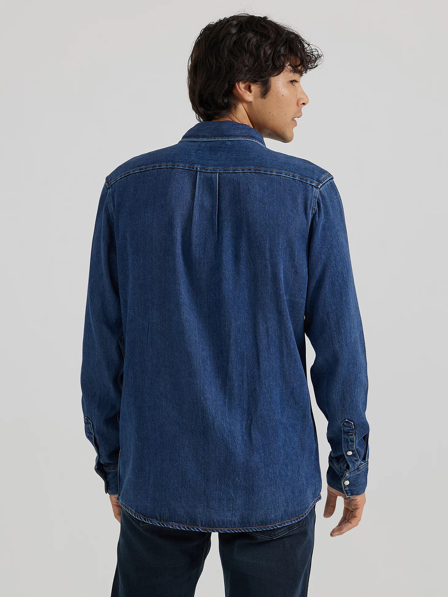 Men's Pocket Front Denim Shirt in Light Stone | Wrangler