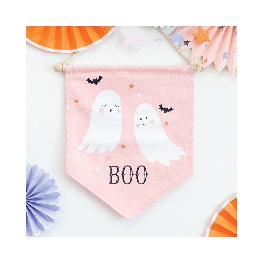 Pink Ghost Canvas Banner | Halloween Banner | Happy Halloween | Halloween Sign | Hey Boo | Boo To... | Etsy (US)