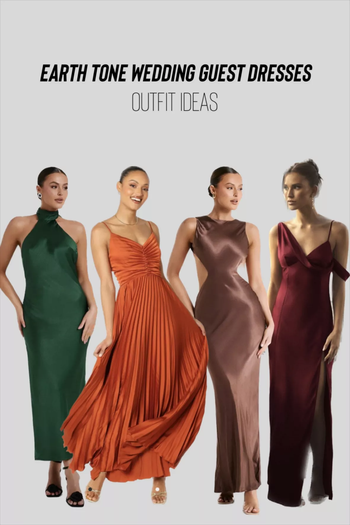 earth tone dresses for wedding guest Shop Bridesmaid Women Winter Formal Earth Tone Long Dresses Khaki Elegant Long Sleeve Woven Fabric Plain Fitted Non Earth Tone Dresses for Wedding