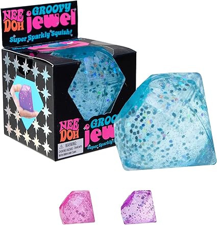 Schylling NeeDoh Groovy Jewel - Sensory Toy - Satisfying Super Sparkly Liquid Filling - Ages 3 an... | Amazon (US)