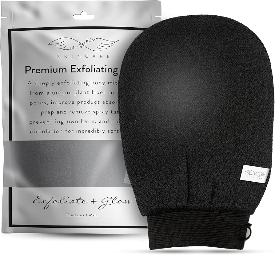 Seraphic Skincare Korean Exfoliating Mitts (1pc) Exfoliator Gloves Visibly Lift Away Dead Skin, G... | Amazon (US)