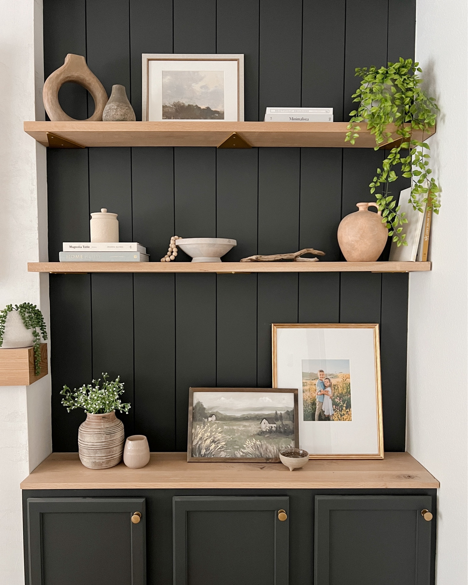 Open shelf decor
Shelf brackets
White oak shelves 

#LTKFindsUnder100 #LTKFindsUnder50 #LTKHome