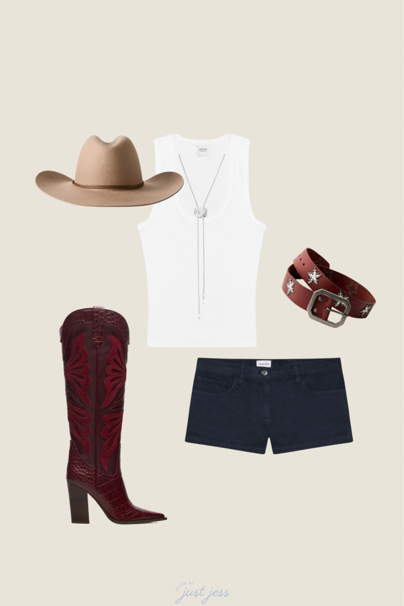 Country concert outfit inspiration 🤠

// micro shorts, country festival, cowboy hat, cowgirl boots

#LTKStyleTip