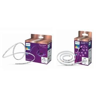 Philips Color and Tunable White LED Wiz Connected Smart Wi-Fi Light Strip (2M) with 1M Extension-... | The Home Depot