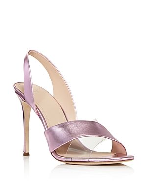 Pour La Victoire Women's Elly Metallic Leather Illusion High-Heel Slingback Sandals | Bloomingdale's (US)