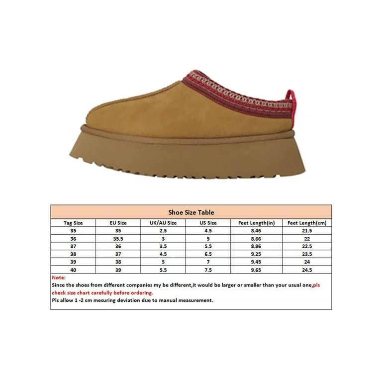 GENILU Women Cozy Lightweight Home Shoe Slip On Warm Shoes Indoor Outdoor Platform Loafer Slipper... | Walmart (US)