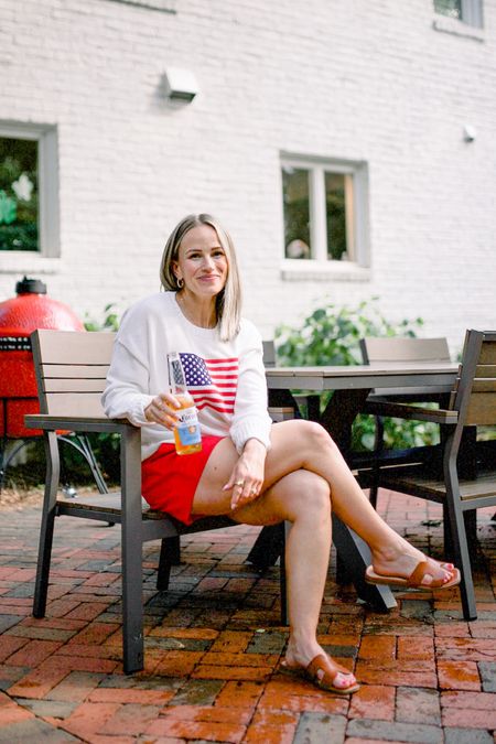 This American Flag sweater is only $30 at Target. I have a small, but the fit is pretty oversized, so I think I should have done an XS. It’s not cropped and would work perfectly for maternity too! #4thofjuly

Perfect 4th of July outfit ideas 

#LTKSeasonal #LTKStyleTip #LTKFindsUnder50