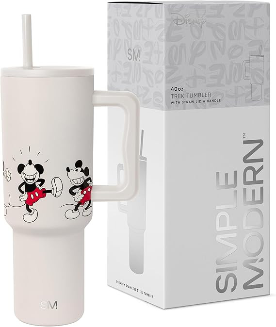Simple Modern Disney 40 oz Tumbler with Handle and Straw Lid | Insulated Reusable Stainless Steel... | Amazon (US)