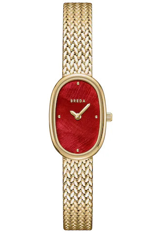 Jane Thethered in Gold & Red Mother-of-pearl Dial | Revolve Clothing (Global)