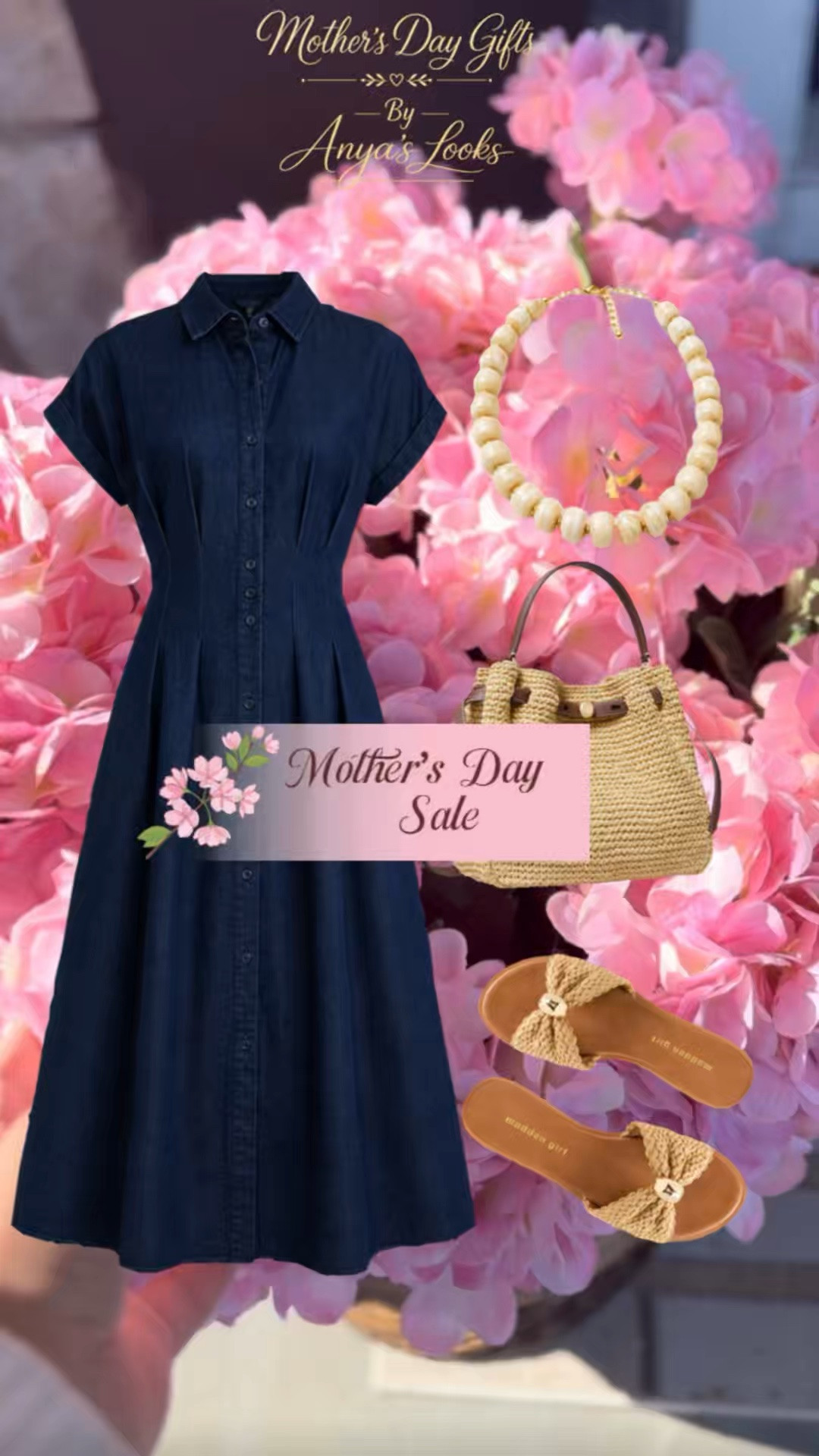 🌸Comment SHOP for links 
🌸I may receive a small commission if you shop through my links (at no extra cost to you)
🌸Follow for more midsize over 45 ootd 
-

Mother’s Day gift ideas for women over 40. Feminine denim midi dress outfit. Casual classy spring outfit. Affordable Mother’s Day outfit inspiration. Midsize fashion over 40. Button front denim dress styling. Neutral woven handbag outfit. Comfortable summer sandals look. Effortless everyday outfit for moms. Walmart Amazon Target style finds. Look for less feminine style. Spring outfit ideas for women 50+. Soft romantic style for midlife women. Easy outfit formula dress and sandals. Chic casual outfit for Mother’s Day brunch.

#LTKMothersDay #LTKmomlife #LTKootd