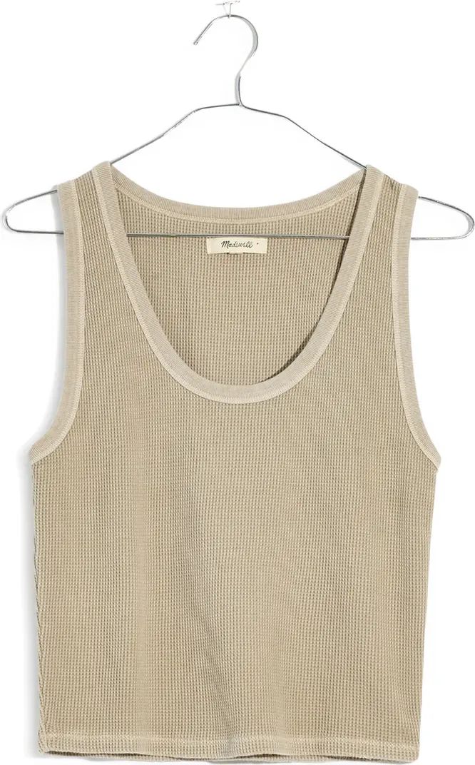 Madewell Scoop Crop Waffle Knit Tank | Nordstrom | Nordstrom