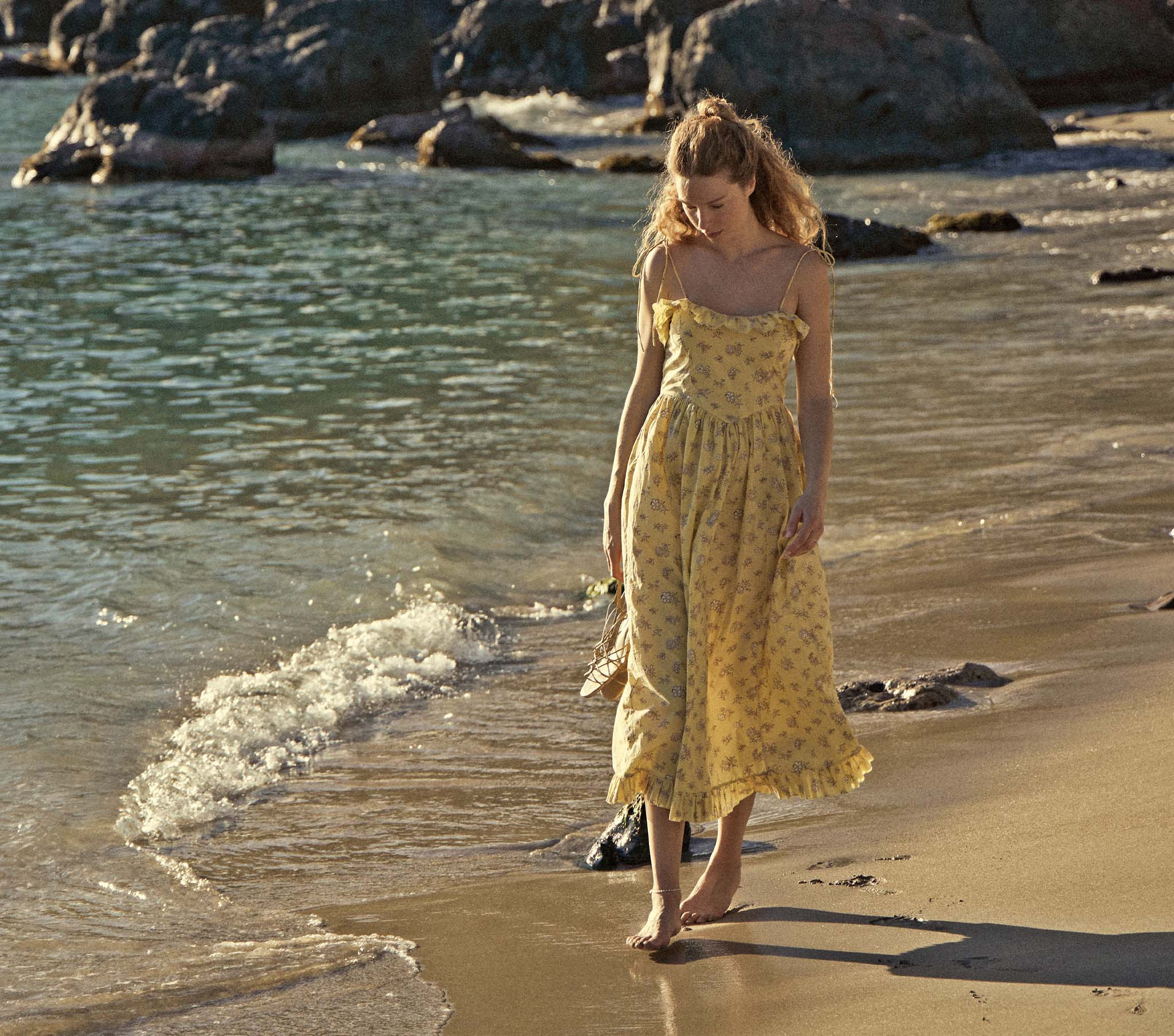 Wendelin Dress - Sunshine Bouton De Rose | DÔEN | DOEN