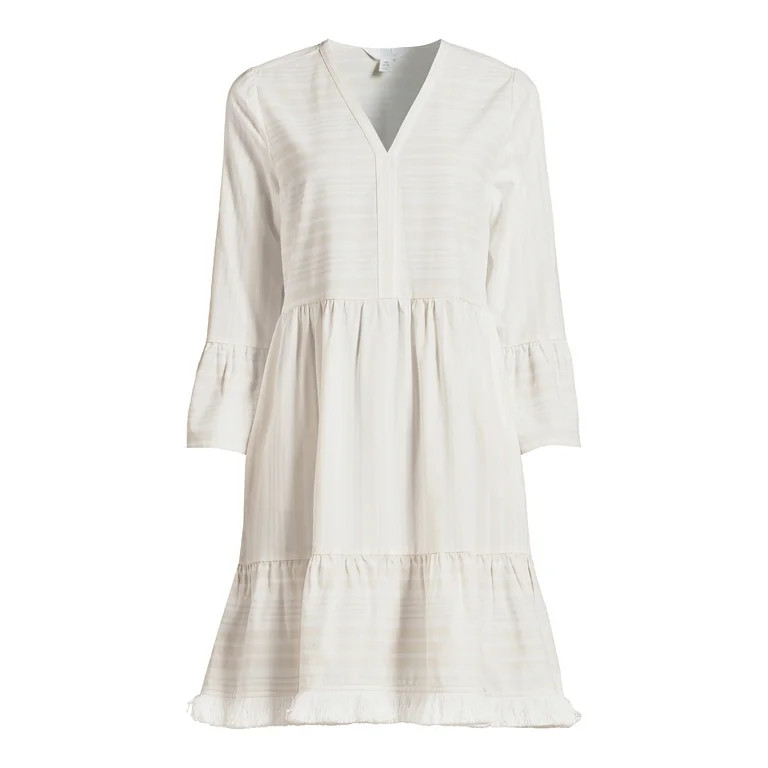 Time And Tru Women Long Sleeve Fringe Dress | Walmart (US)