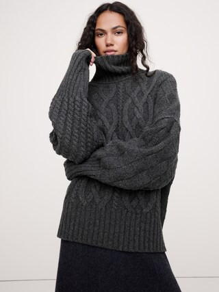 Italian Merino-Blend Mixed-Stitch Sweater | Banana Republic (CA)