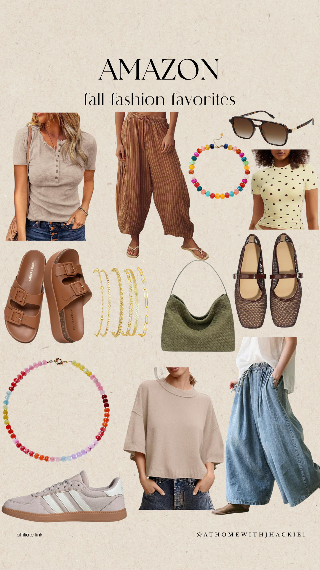 Amazon fall fashion, Amazon fashion finds, Amazon fall outfits, Amazon fall fashion finds, fall fashion 2026, women’s fall fashion, fall outfit ideas, casual fall outfits, trendy fall outfits, neutral fall outfits, transitional fall outfits, Amazon clothing finds, Amazon women’s fashion, affordable fall fashion, fall wardrobe essentials, fall wardrobe staples, Amazon tops for women, henley top, cropped sweater, oversized sweater, wide leg pants, barrel pants, denim barrel pants, mesh ballet flats, Mary Jane flats, fall sandals, brown sandals, Adidas sneakers, neutral sneakers, fall handbags, woven handbag, olive green bag, fall jewelry, colorful beaded necklace, gold bracelets, statement sunglasses, fall accessories, everyday fall outfit, mom style, casual mom outfits, elevated casual style, Amazon fashion must haves, trending Amazon fashion, affordable fashion finds

#LTKootd #LTKPetite #LTKBeauty