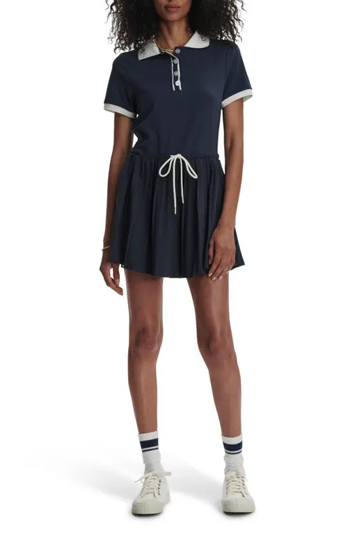 Varley Paloma Court Dress with Removable Shorts in Blue Nights/White at Nordstrom, Size Medium | Nordstrom
