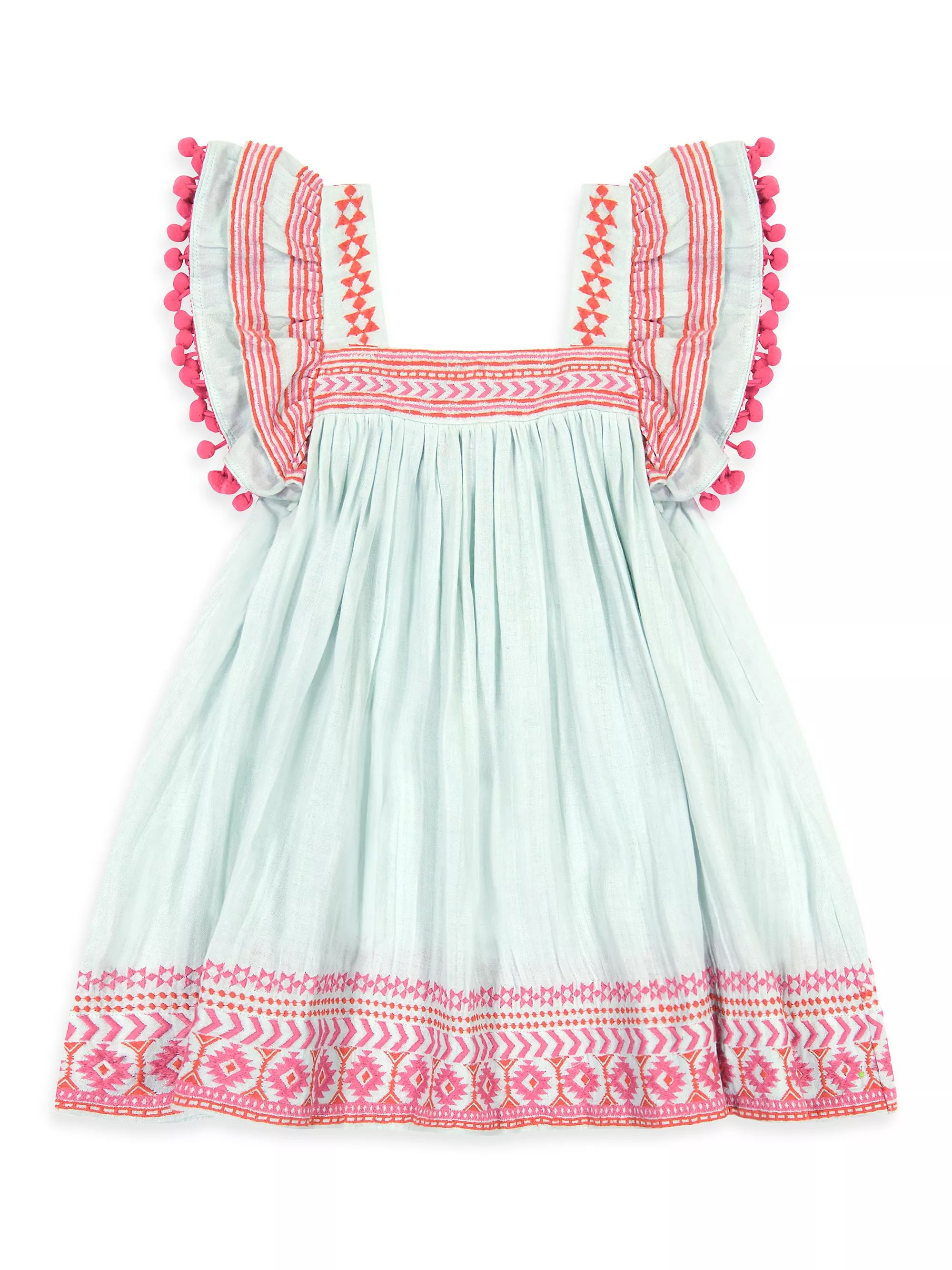 Little Girl's & Girl's Serena Pom-Pom Dress | Saks Fifth Avenue