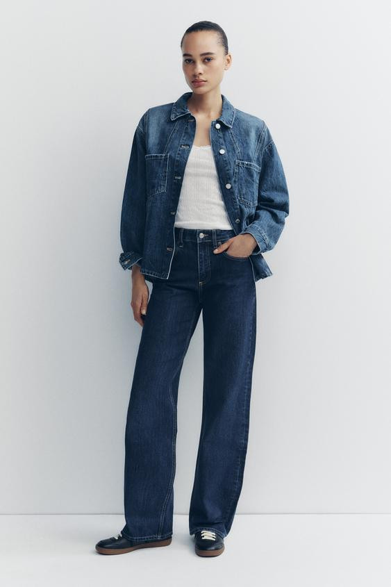 MID-RISE WIDE-LEG TRF JEANS | Zara UK