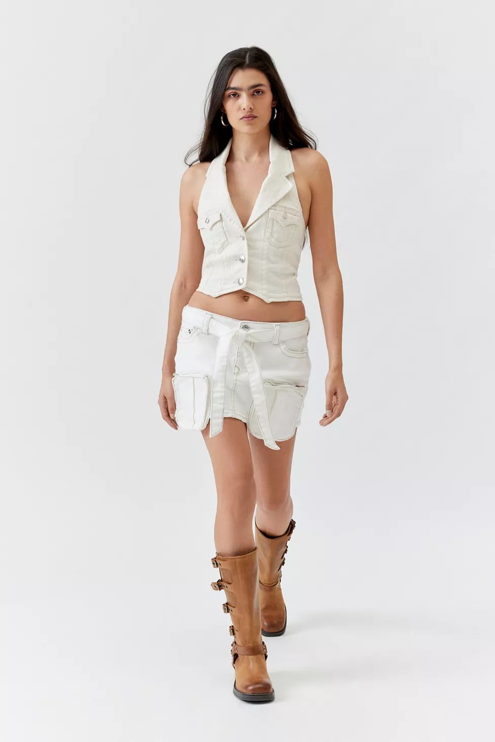 True Religion Denim Halter Vest | Urban Outfitters (US and RoW)