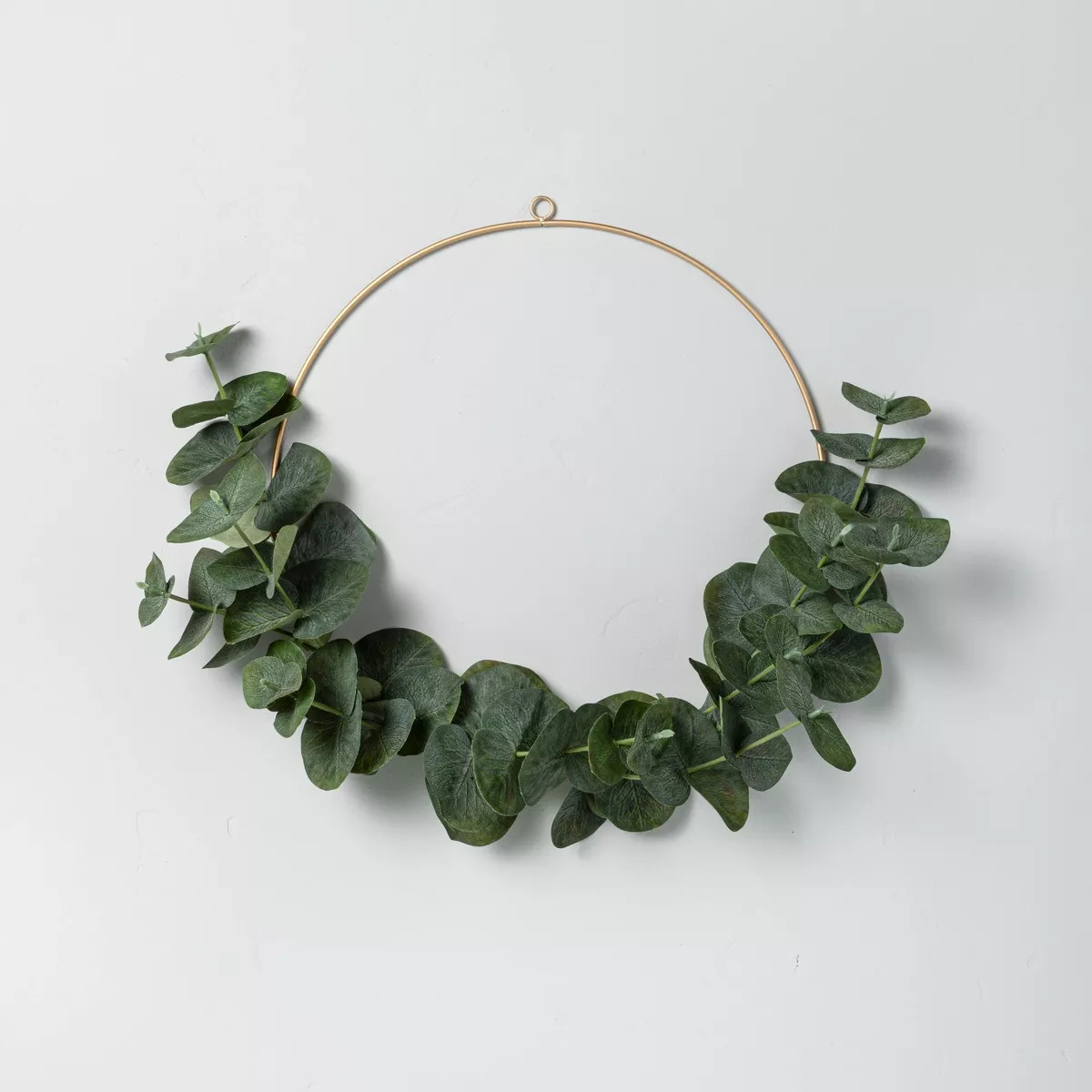 14" Faux Eucalyptus Wire Wreath - Hearth & Hand™ with Magnolia: Indoor Farmhouse Style, Unlit P... | Target