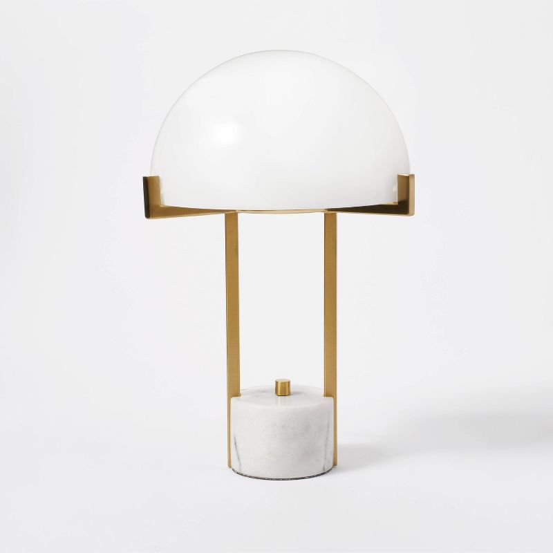 Milk Glass Dome Task Table Lamp (Includes LED Light Bulb) White - Threshold™ designed with Stud... | Target