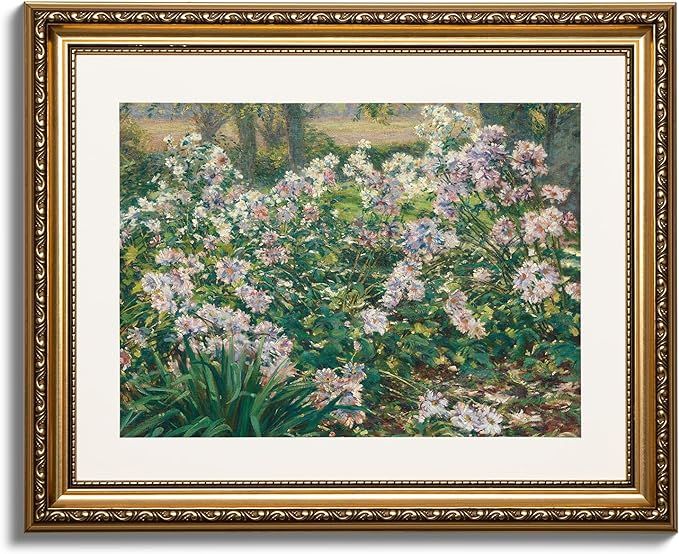 ARPEOTCY Vintage Gold Framed Wall Art, 13x16 inch Flower Scenery Retro Paintings, Floral Canvas P... | Amazon (US)