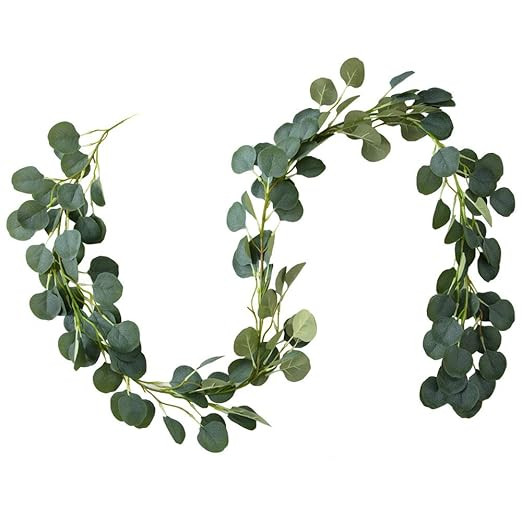 Belle Fleur Faux Eucalyptus Garland 6FT, 147 Pcs Leaves Christmas Greenery Garland for Wedding Ba... | Amazon (US)
