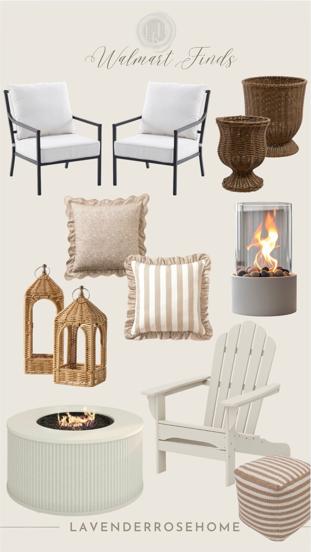 Beautiful outdoor finds.

Outdoor Living. Outdoor Furniture. Adirondack Chair. Fire pit. Woven Planter. Outdoor Pillow. Woven Lanterns. Walmart Finds. Neutral Home. Classic Finds. Lavender Rose Home. 

#LTKSeasonal #LTKHome