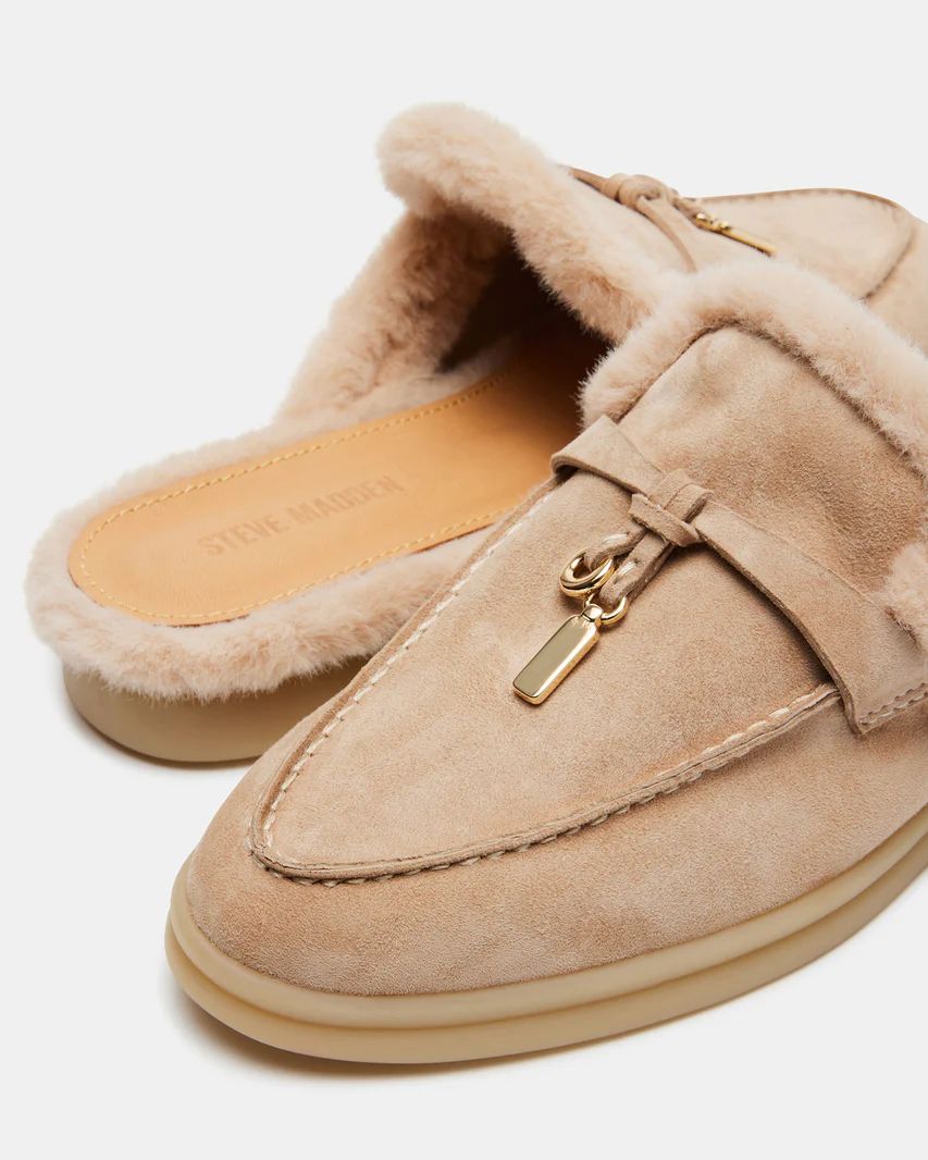 LUMINATE Sand Suede Loafer | Women's Loafers | Steve Madden (US)