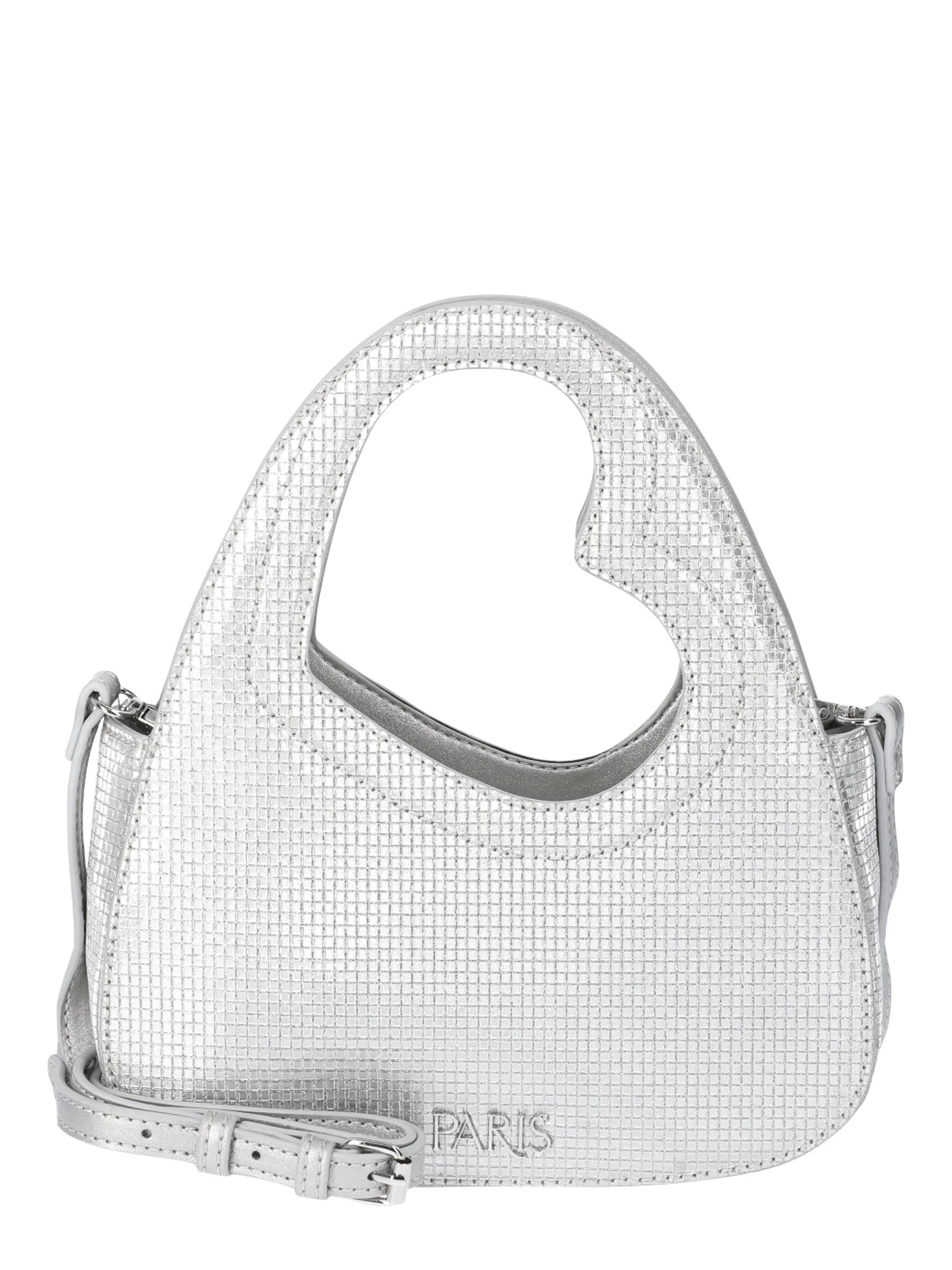 Paris Hilton Women's Heartbreaker Top Handle Bag with Crossbody Strap, Silver | Walmart (US)