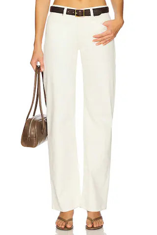 Hudson Jeans Kelli Low Rise Loose Straight in Ecru from Revolve.com | Revolve Clothing (Global)