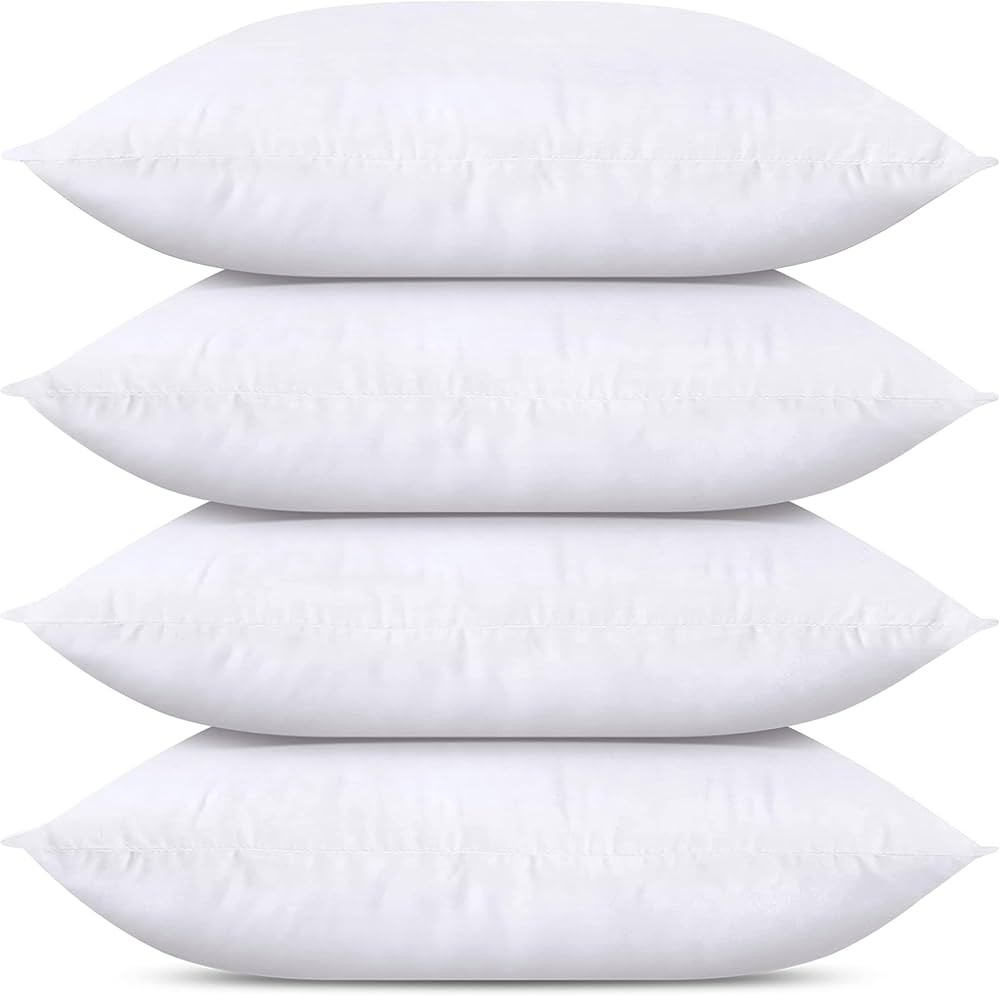 Utopia Bedding Throw Pillows (Set of 4, White), 14 x 20 Inches Pillows for Sofa, Bed and Couch De... | Amazon (US)