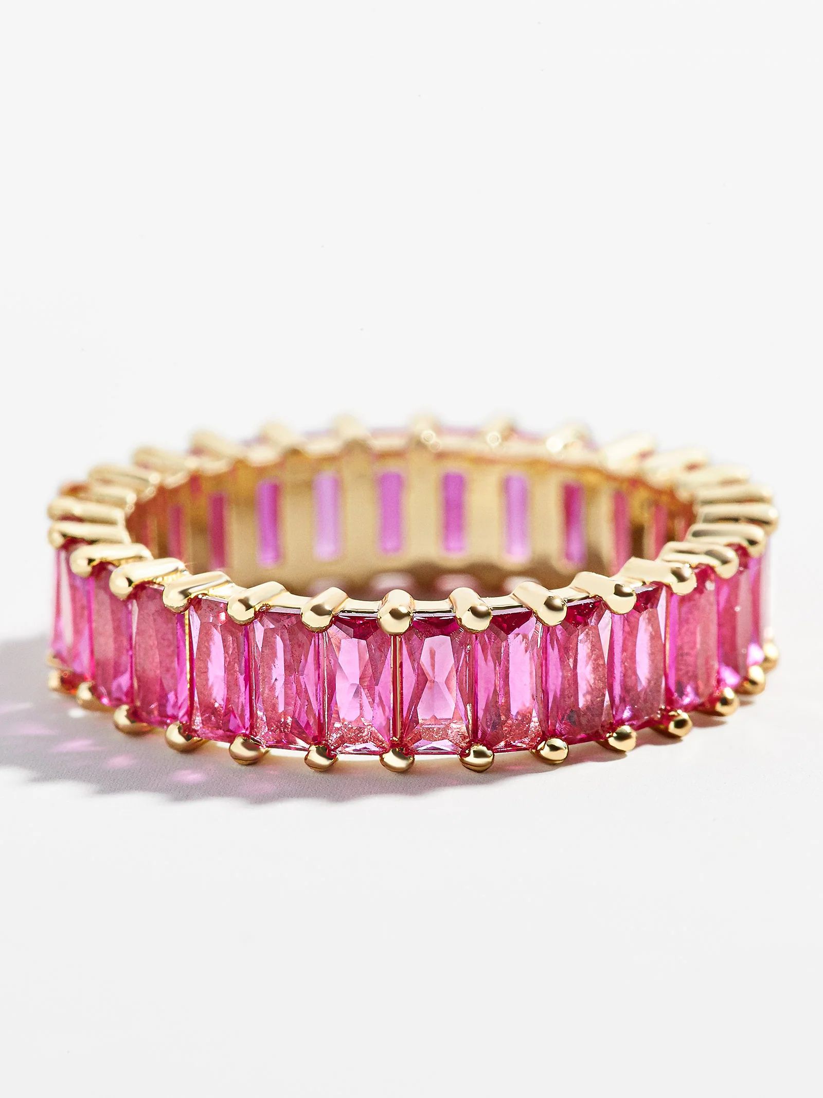 Mini Alidia Cubic Zirconia Ring - Fuchsia | BaubleBar (US)