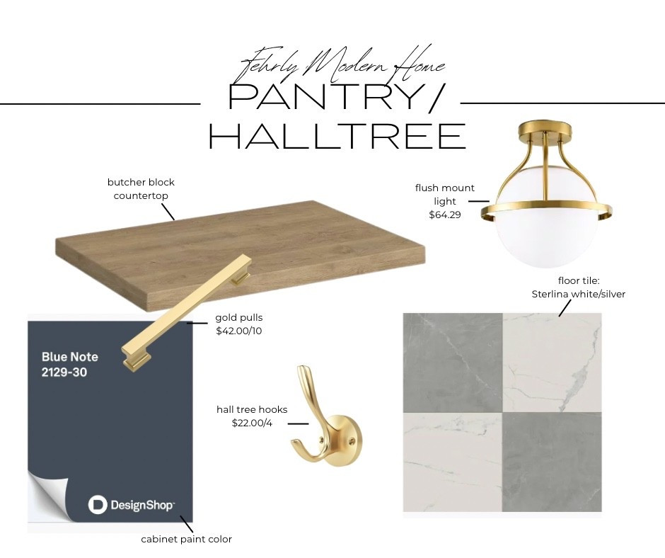 Dyck custom home build pantry & hall tree finishes 