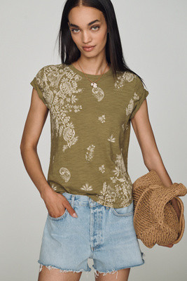 Bennie 100% Cotton Slim Crew Neck Tee | Anthropologie (US)