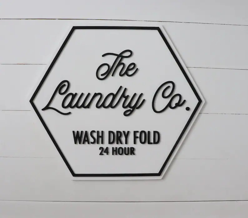 Laundry co. Sign laundry room | Etsy (US)
