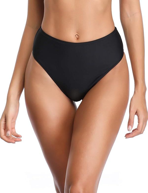 RELLECIGA Women's High Cut High Waisted Bikini Bottom | Amazon (US)