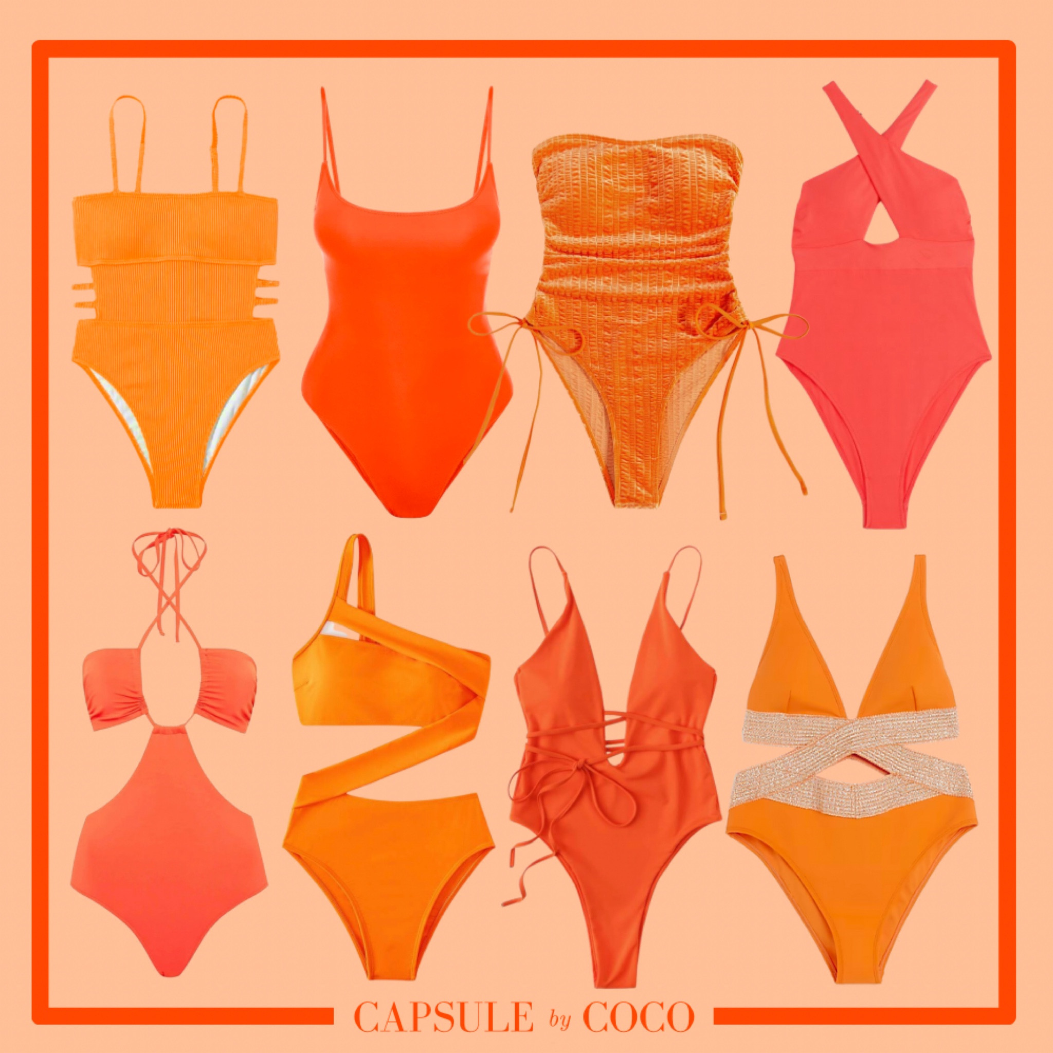 ORANGE SWIMWEAR 🧡🧡

Orange one piece, orange swimsuit, coral one piece, coral swimsuit, summer, spring break, beach, beach look, pool day, summer look, summer swim, swimming, Capsule By CoCo, CapsuleByCoCo

#LTKFind #LTKswim #LTKSeasonal