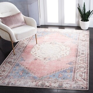 Safavieh Serapi Gulzada Oriental Medallion Distressed Rug | Bed Bath & Beyond