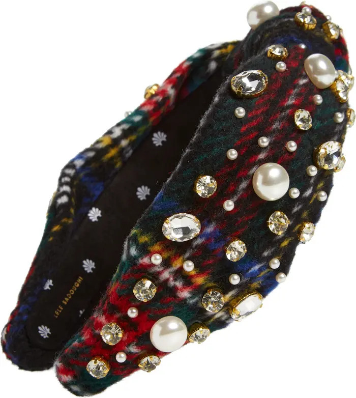 Lele Sadoughi Imitation Pearl & Crystal Knotted Headband | Nordstrom | Nordstrom