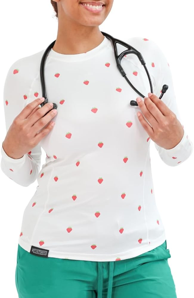 Women\u2019s Athletic Underscrub Top \u2013 Long Sleeve, Base Layer, Multicolor Designs, Breathab... | Amazon (US)