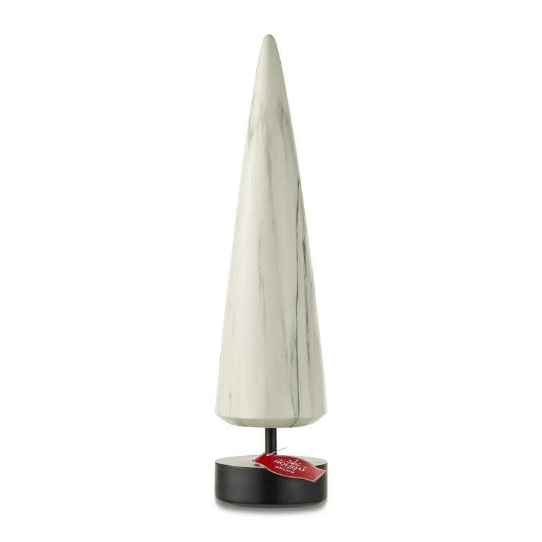 Cream Marble Tree Décor, 15in x 3.5in, Holiday Time | Walmart (US)