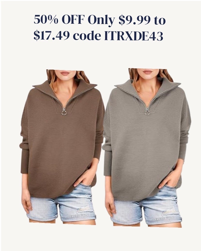 Cozy, chic, and HALF the price! ✨ Grab this stylish zip sweater now for only $9.99–$17.49 with code ITRXDE43 

#LTKMidsize #LTKStyleTip #LTKActive