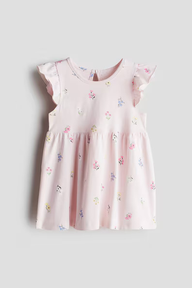 H & M - Printed Cotton Dress - Pink | H&M (US + CA)