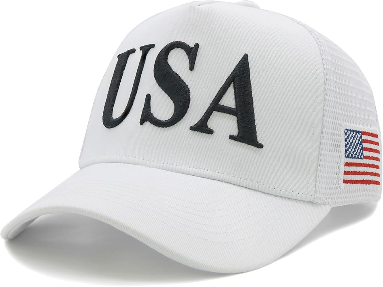 USA Trucker Hats for Men & Women, Embroidered American Flag Hat | Amazon (US)