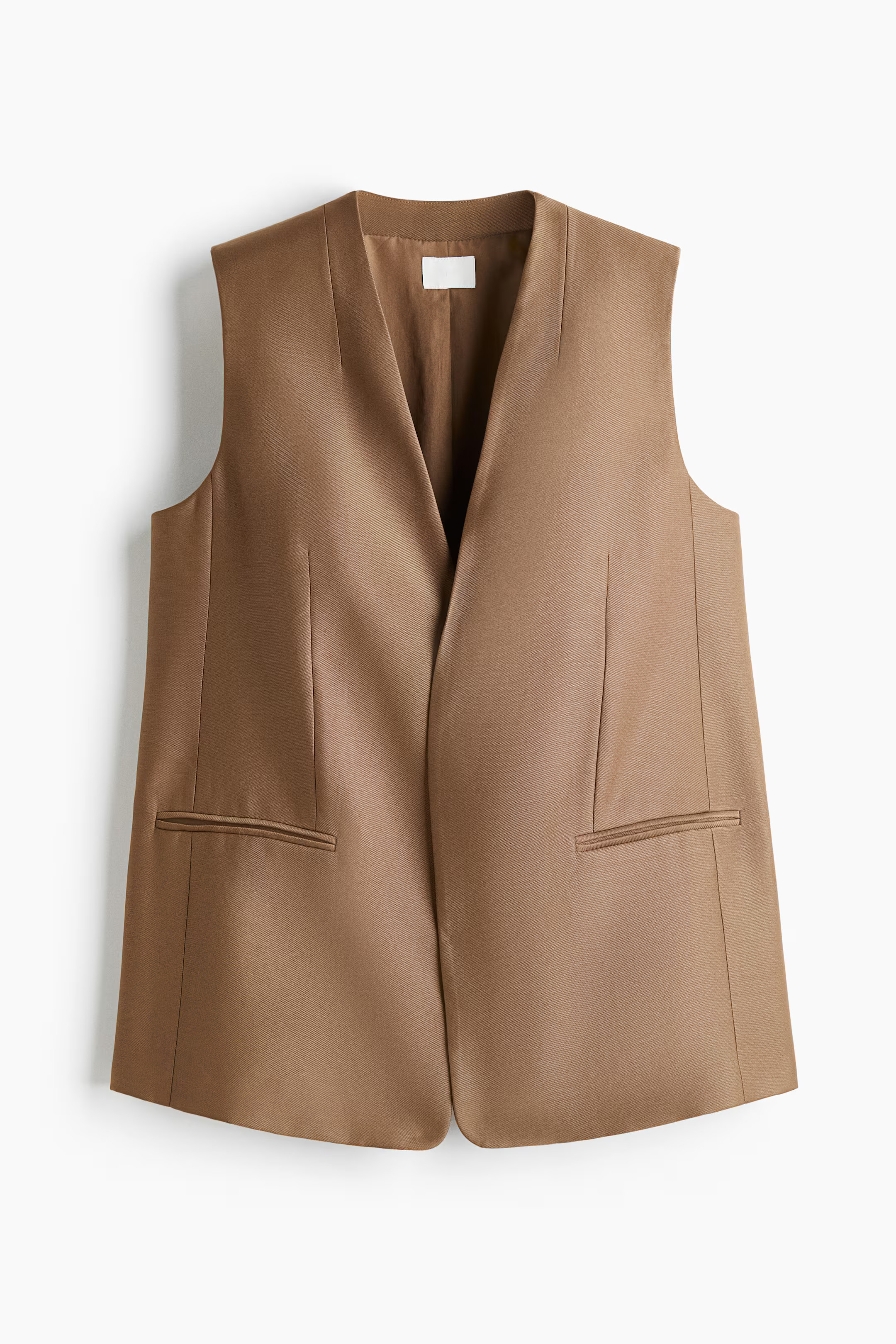 Waistcoat - Dark beige - Ladies | H&M GB | H&M (UK, MY, IN, SG, PH, TW, HK)