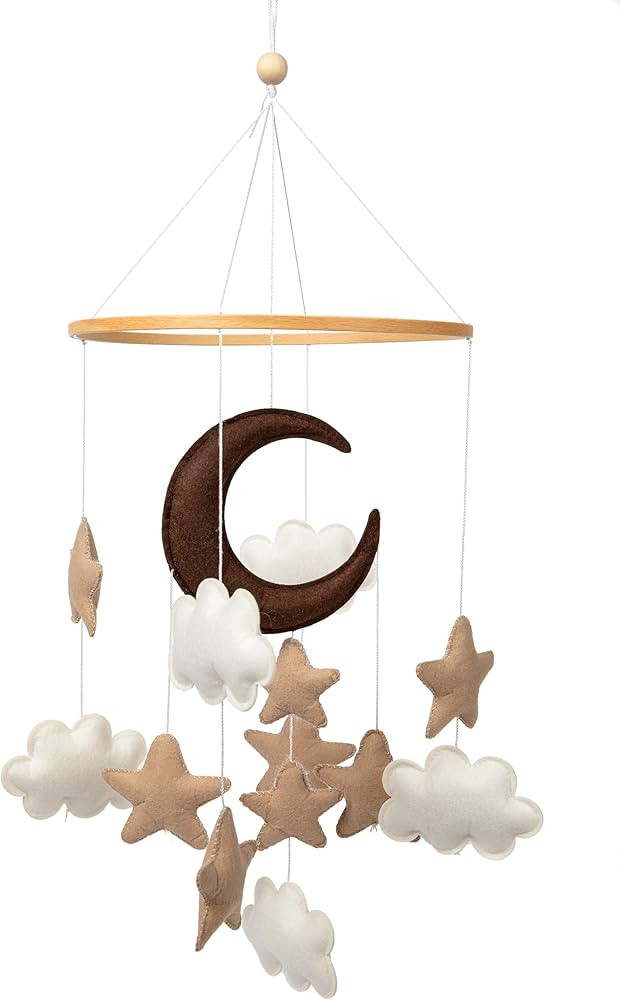 Handmade Baby Mobile for Crib - Modern Boho Baby Mobile - Felt Nursery Mobile Gender Neutral - Br... | Amazon (US)