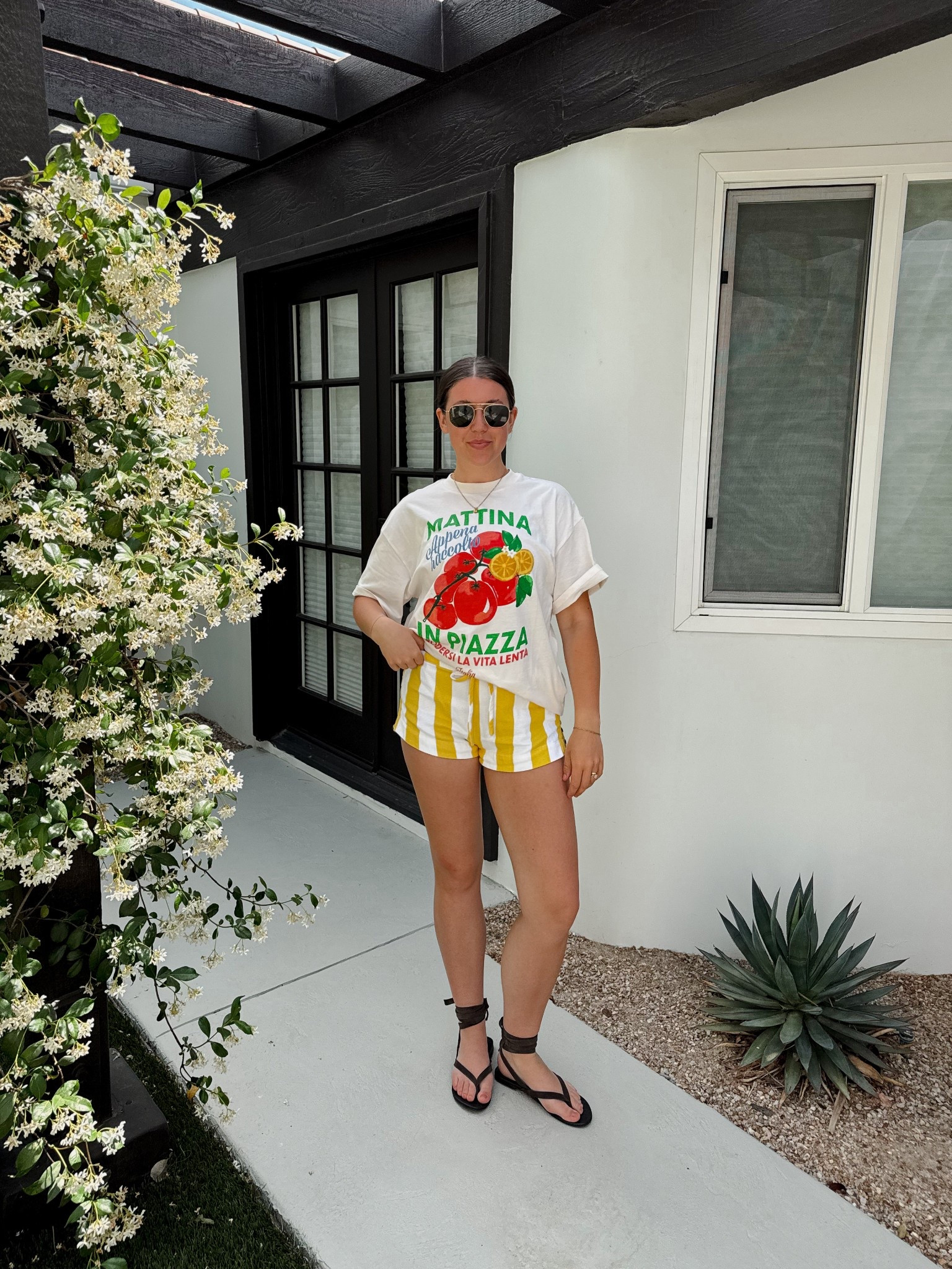 tee is new from H&M but it’s sold out so i linked some others!! Shoes are NA-KD but linked anthro ones as well! Shorts size Small 

#LTKStyleTip #LTKSwim #LTKSaleAlert
