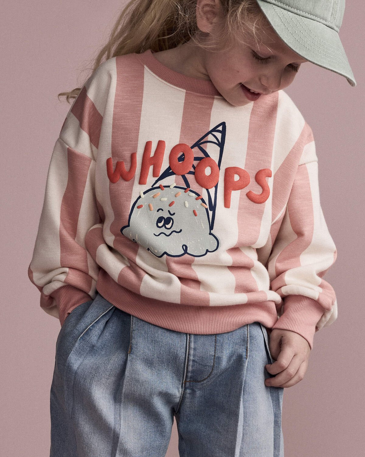 Toddler 'Whoops' Striped Ice Cream Dolman-Sleeve Sweatshirt - Peach - Otter Avenue | Carter's | Carter's Inc